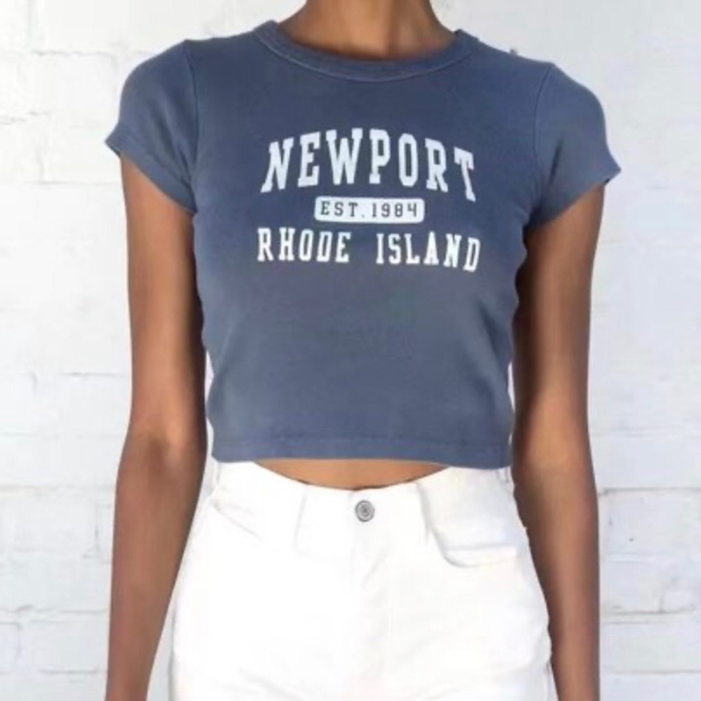 SOLD Brandy Melville Newport Rhode Island Top John Galt Baby Tee